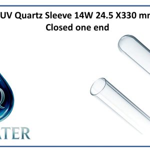 UV Quartz Sleeve 14W 24.5 X330 mm Closed one end